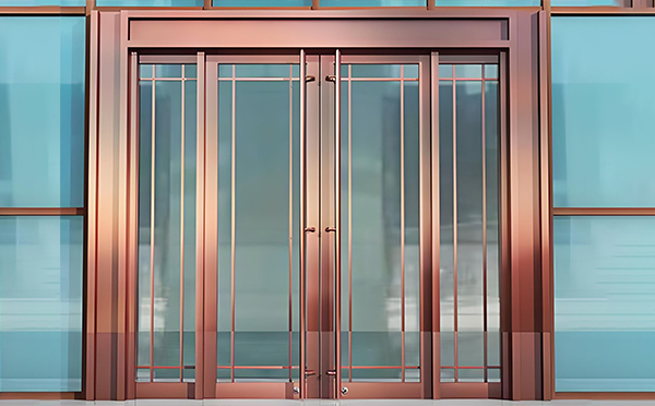 沙依巴克玻璃地弹门